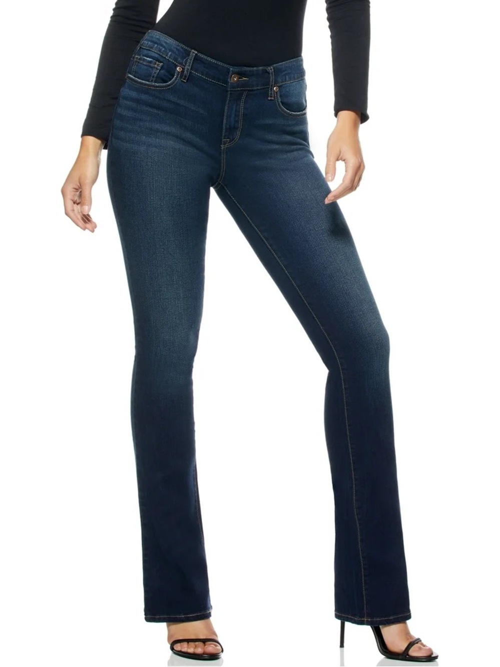 Women's Dark Indigo Stretch Bootcut Jeans